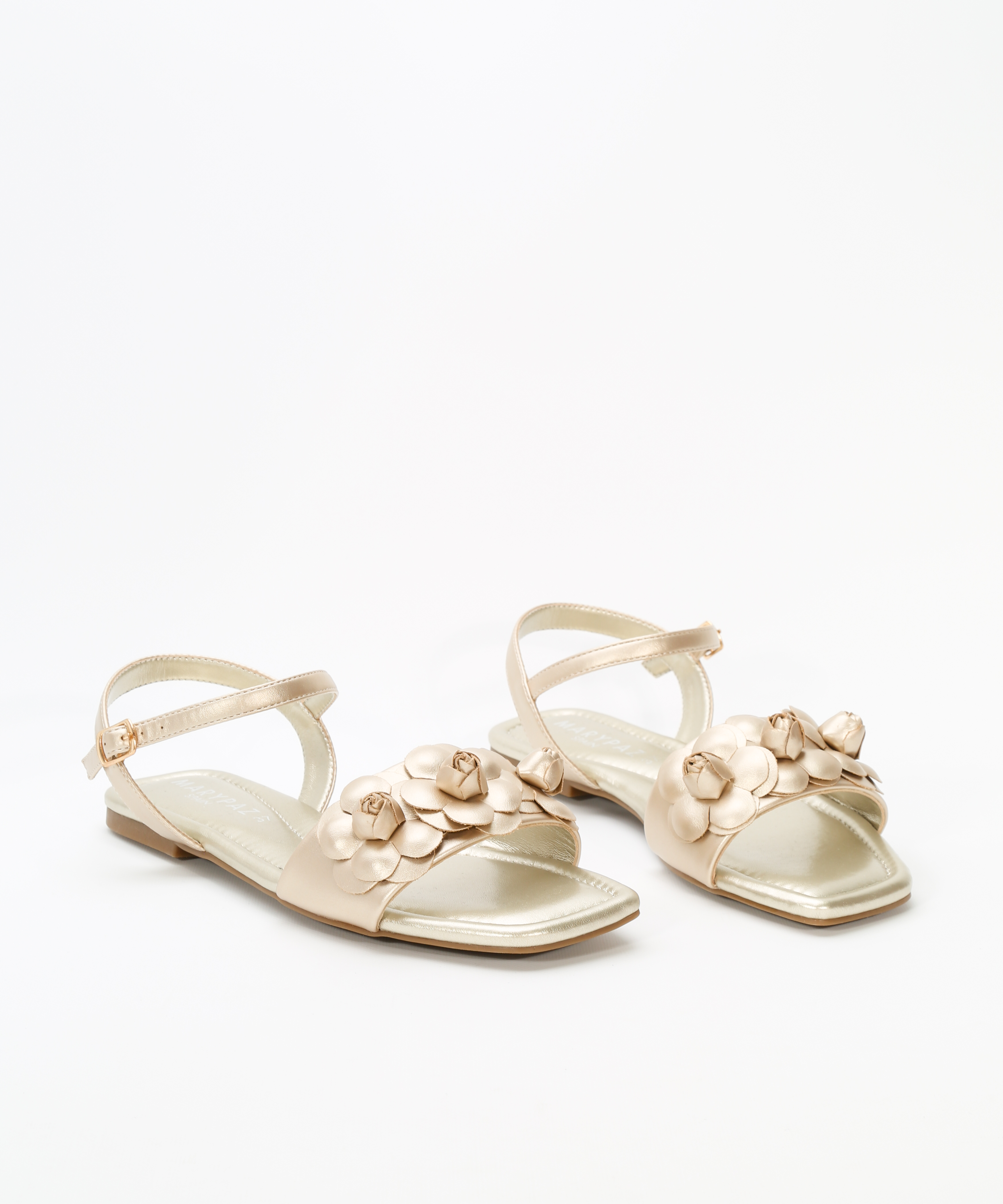 Sandalias planas flores image number null